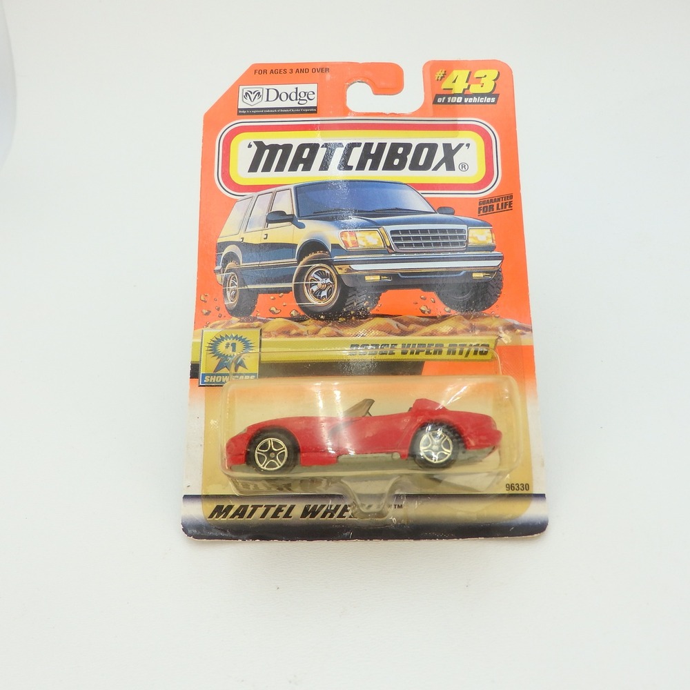 Matchbox Dodge Viper RT/10 Red Show Cars #43 Mattel Wheels 1999 96330 NEW
